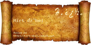 Hirt Ábel névjegykártya